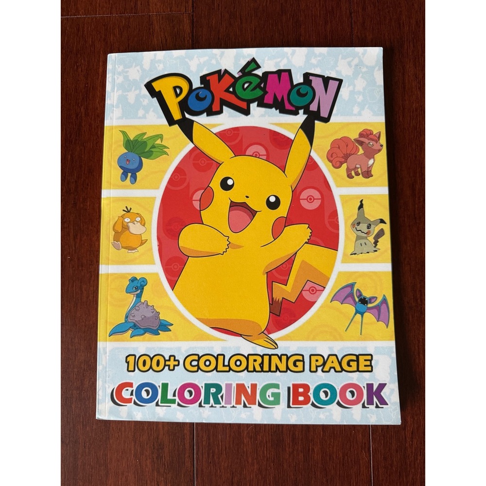 Pokemon Coloring Book 100+ Pages Pikachu Eevee Squirtle Bulbasaur Activity Book